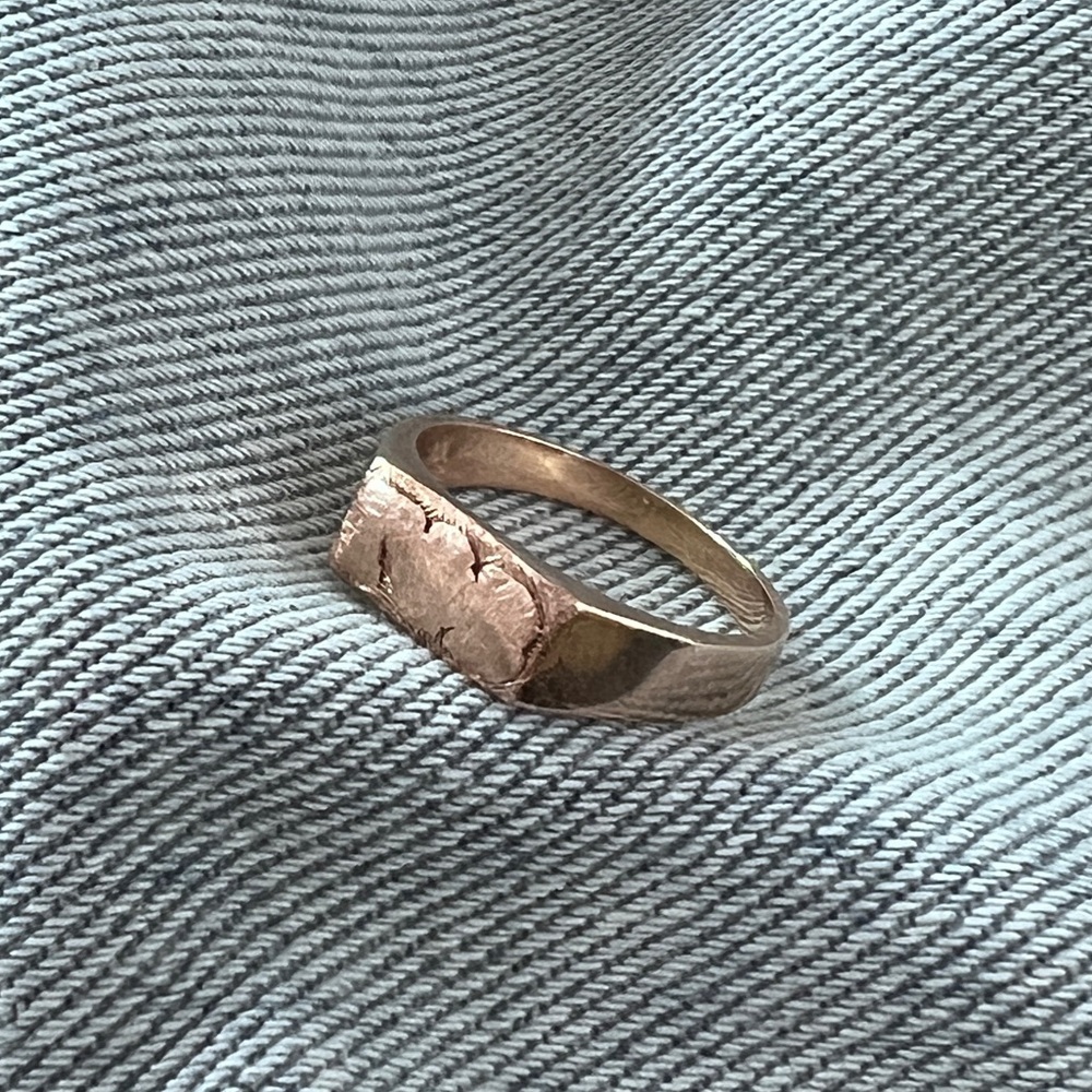 10k rose gold signet ring